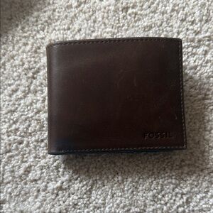 Fossil Dark Brown Leather Men's Wallet